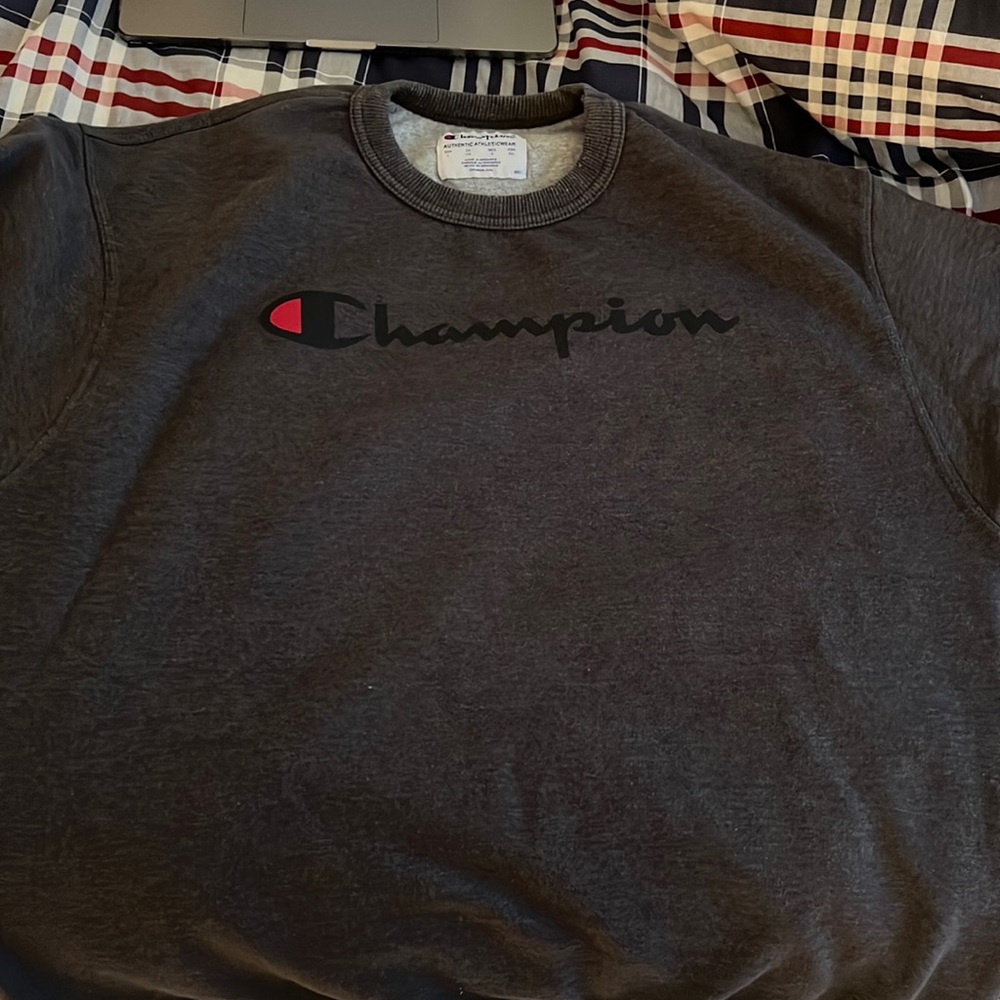 Grey champion crewneck sweatshirt